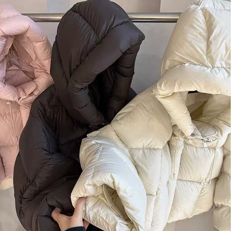 Winter down jacket, ultra light velvet hoody, 2023 collection, increased thickness, for teenagers, duck down
