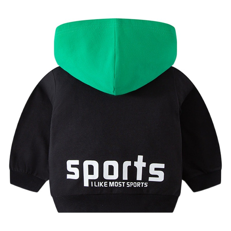 BETOP ropa para niños con capucha color a juego cremallera cardigan primavera y otoño abrigo para niños bebé estilo occidental superior una generación