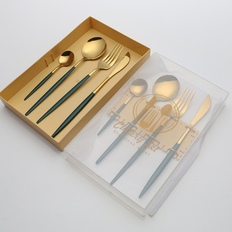 노란색 상자-16개 세트-그린 골드