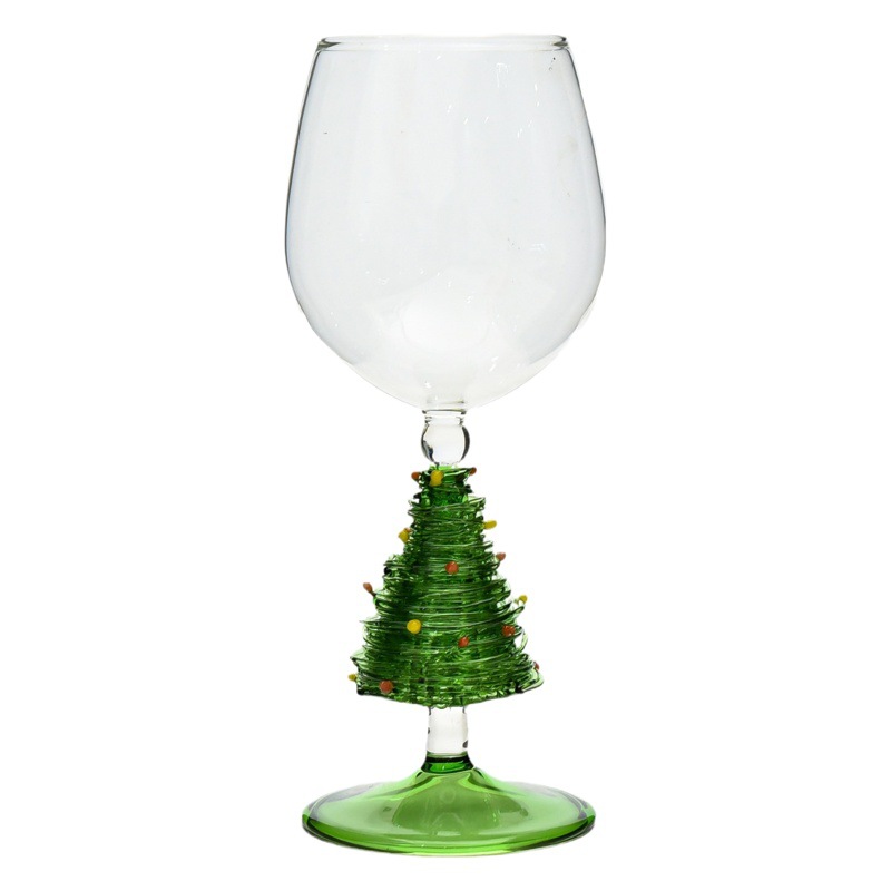 Regalo de Navidad vidrio árbol de Navidad copa de vino copa de champán creativo Año Nuevo copa de Navidad copa de vino