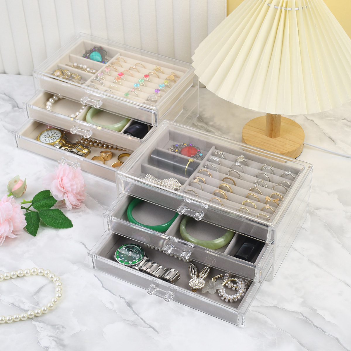 Transparent acrylic storage system