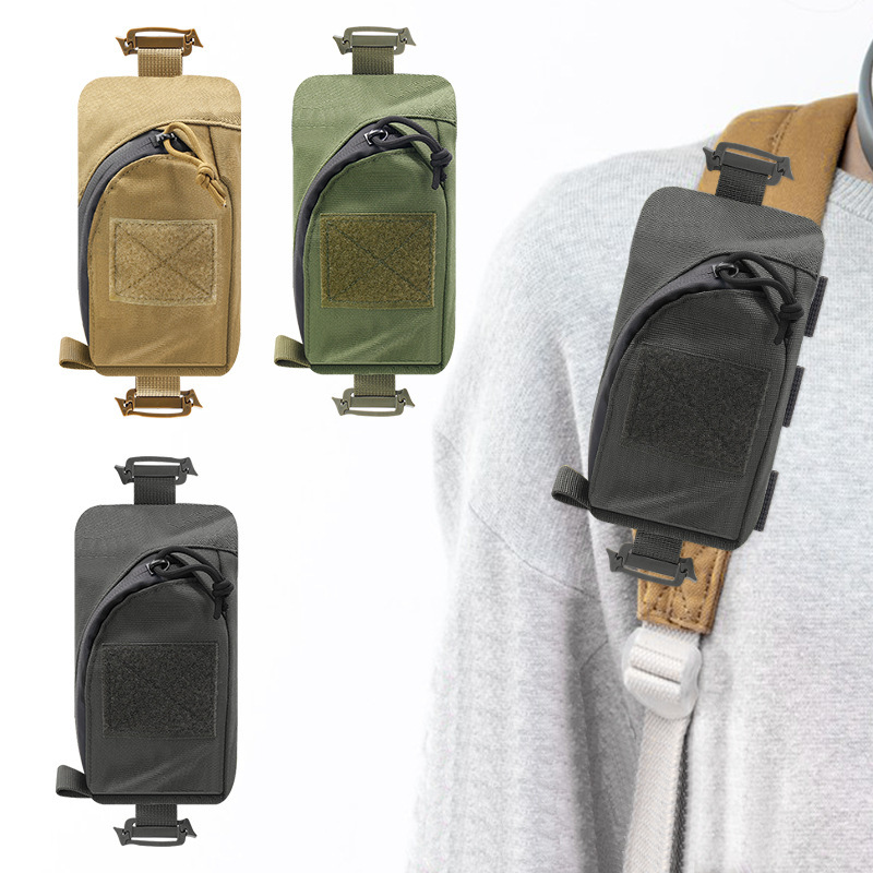Cross-Border Hot-Selling Outdoor Tactical Bag Edc Accessory Bag Military Fan Outdoor Hiking Cosmetics Bag Mountaineering Mobile Phone Bag