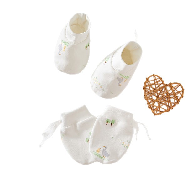 Guantes anti-raguños para bebés recién nacidos guantes sin hueso guantes de algodón puro guantes de pie