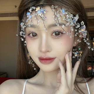 轻奢高级感小香超闪水钻侧边刘海夹小众设计水滴发夹前额碎发卡女