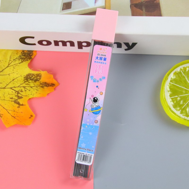 Minas para Lápiz Mecánico 2B de 0.5mm para Escritura