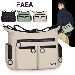 多口袋通勤斜挎包工装风多功能男包简约休闲零钱包爆款胸包单肩包