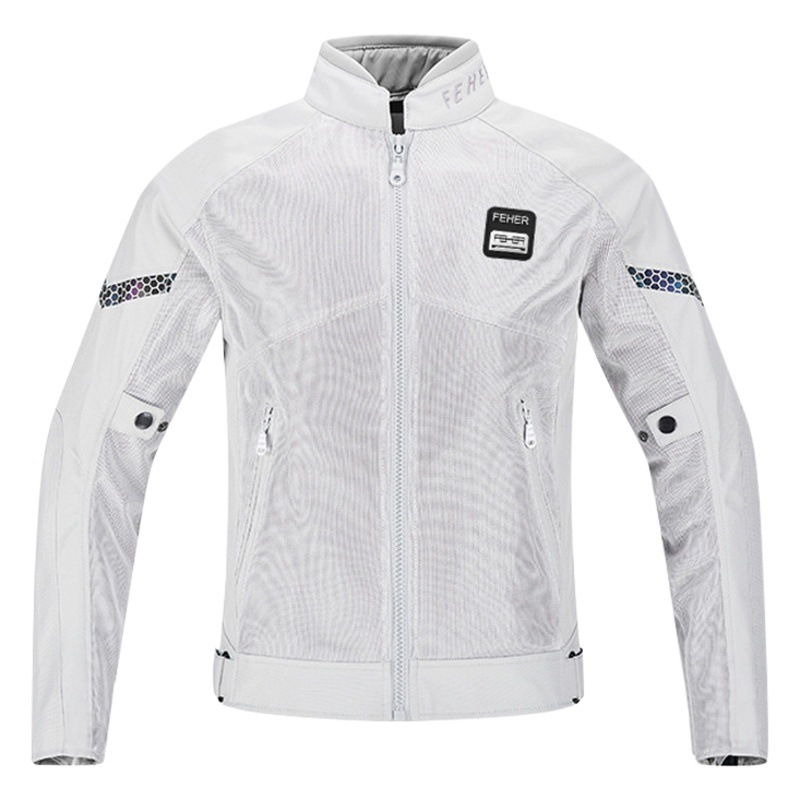 Feher Motorcycle Jacket Summer Mesh Breathable Motorcycle Riding Jacket for Men and Women Commuting Motorcycle Jacket