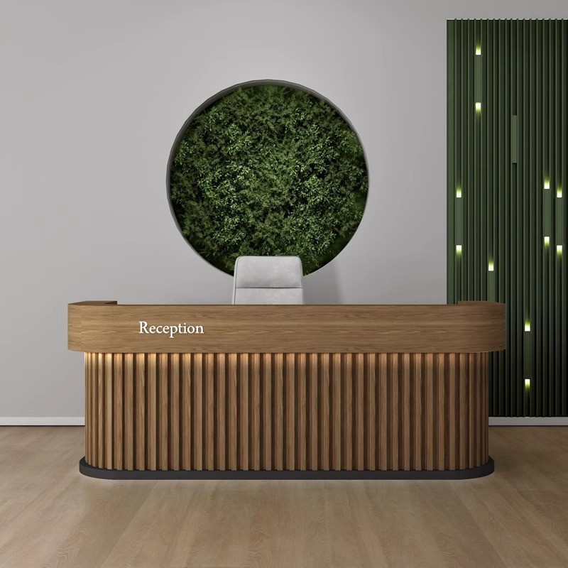 Modern Minimalist Beauty Salon Front Desk Clothing Store Cashier Counter Company Hotel Reception Desk Lacquered Restaurant Shop Bar Counter