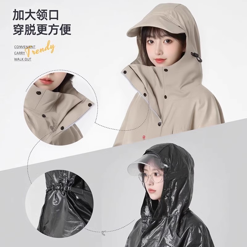レインコート電気自動車厚みのあるロング全身防雨テイクアウトサイクリング分割男性と女性の特別なレインポンチョ卸売|undefined