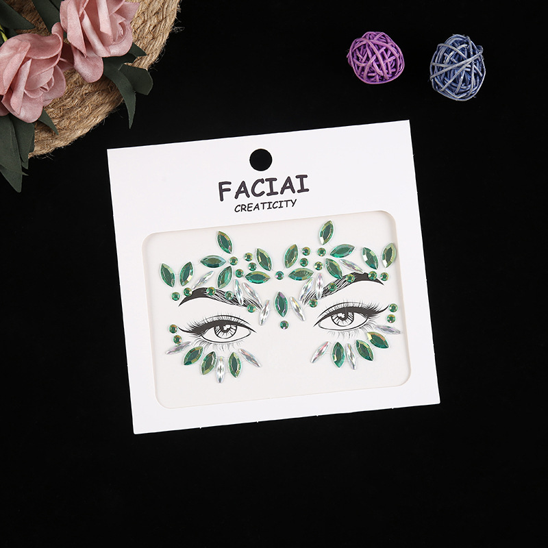 18g Weight 1 Set Quantity Masquerade, Party, Stage Occasion Acrylic Material Geometric Pattern Handmade Craft Geometric Arylic Tattoos & Body Art 1 Set 9