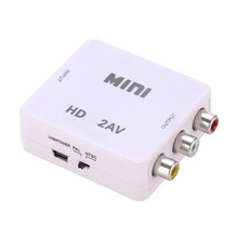 HD转AV转换器 MINI HD2AV Converter 高清接口转CVBS 3RCA适配器
