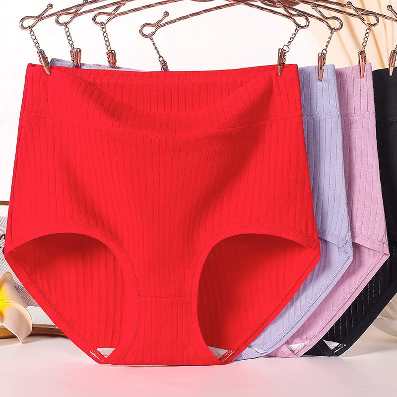 Shorts for mother, red birthday charm, underwear, cotton trousers for elderly, high waist, plus size, for middle age