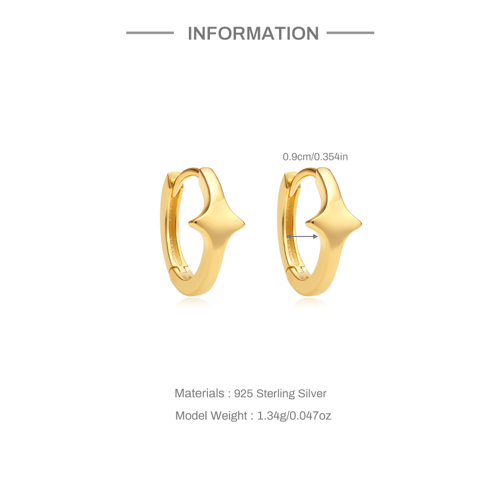 5g Weight 925 Sterling Silver Ear Needle Material Zircon Inlay Material Earrings Classification 1 Pair Quantity Holiday, Travel, Daily Occasion 925 Sterling Silver Material Geometric Pattern Women's Gender Plating Design Simple Style Style 1 Pair 925 Sterling Silver Zircon Geometric Earrings 5