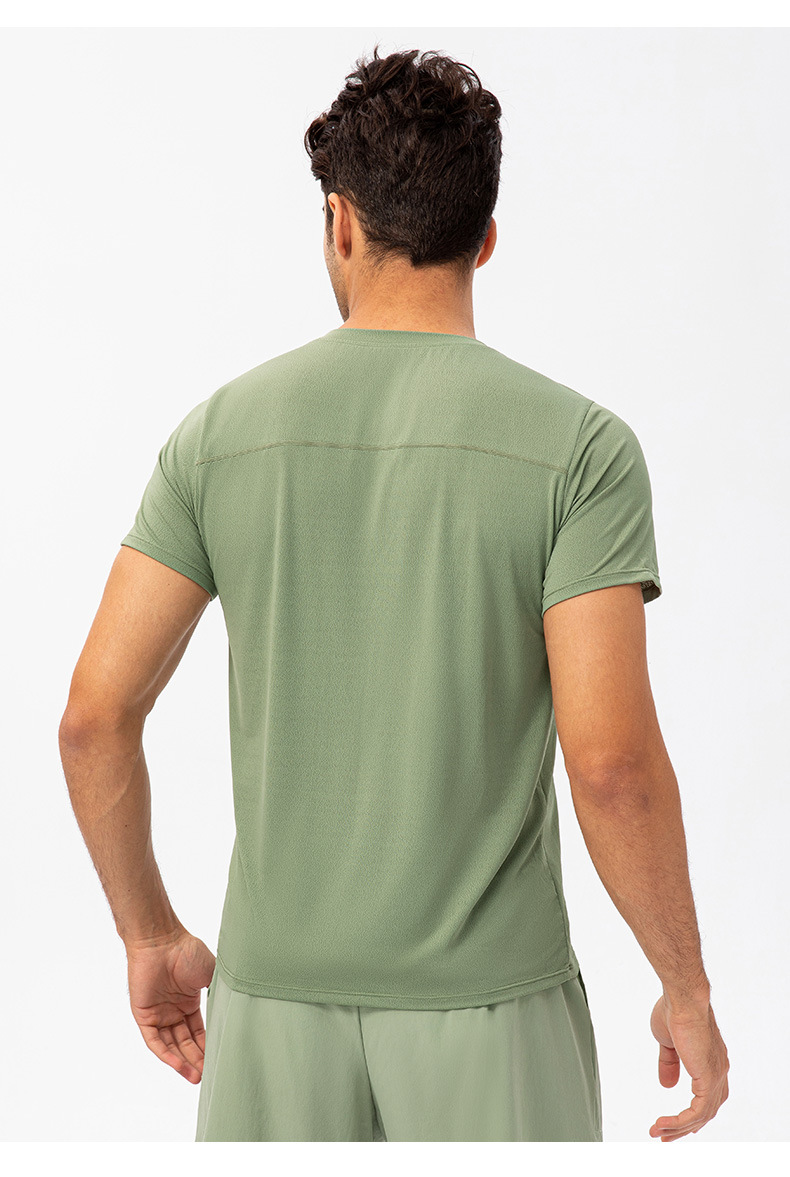 Solid Color T-shirt Men's Clothing display picture 12