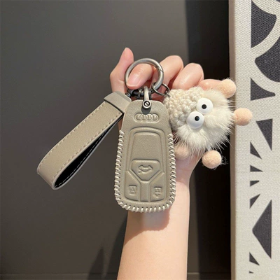 Car key bag – q2l high-end a4/a5/a6/a7/a8 buckle - audi-b-elephant-gray-simple-with-explosive-head