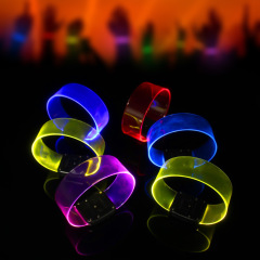 LED 磁気発光ブレスレットコンサート応援小道具安全警告フラッシュブレスレット印刷可能なレーザー彫刻ロゴ