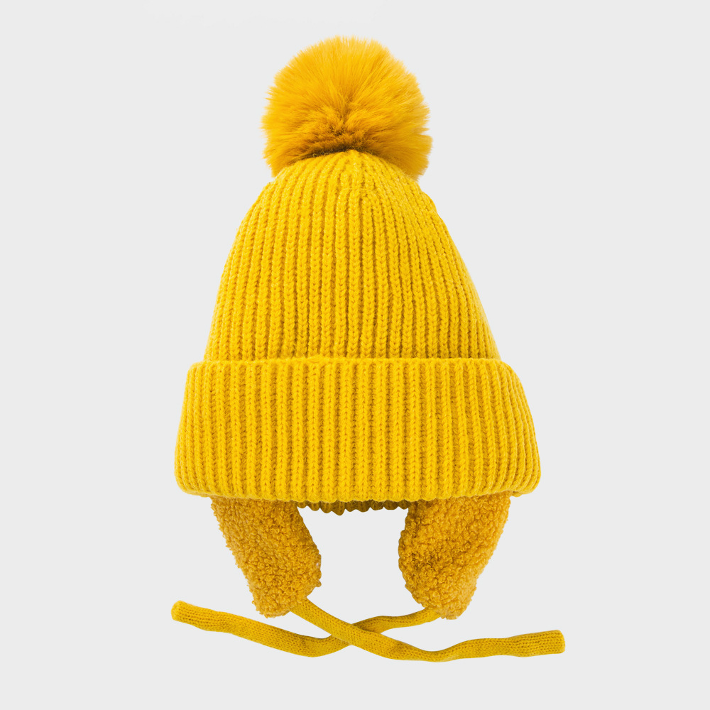 Korean Woolen Hat Velvet Earmuffs Autumn And Winter Solid Color Cute And Warm All-match Knitted Hat display picture 6