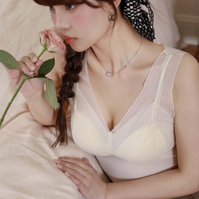 Autumn and Winter Ultra-Thin Hyaluronic Acid Skin Base Layer Jelly Cloud-Like Skin-Beautifying Base Layer with Built-In Chest Pad One-Piece Long-Sleeved Vest