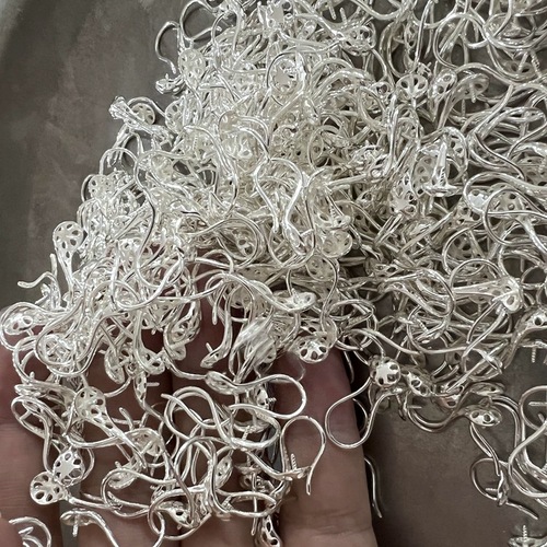 s925 sterling silver high heels hollow ear hooks earrings earrings handmade DIY ear jewelry accessories