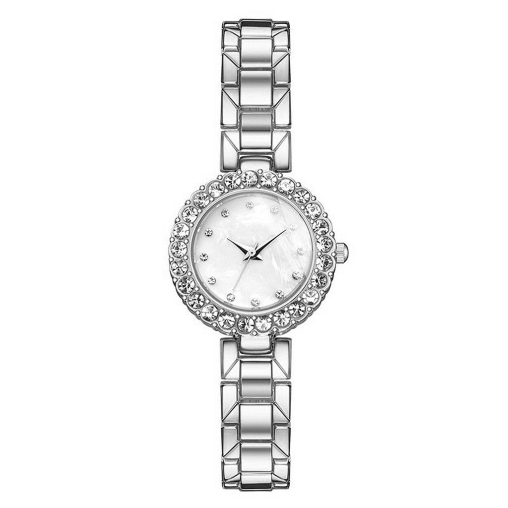 Explosions Online Celebrous Live Women's Watch Drainage Fashion Diamond Shell Face Simple Small Dial Student Watch_voghion.com