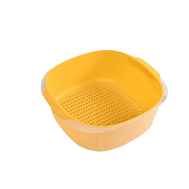 Cesta de drenaje de doble capa Cesta de frutas doméstica de cocina seca y húmeda Cesta de lavado de verduras de cocina Cesta de drenaje de arroz