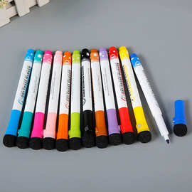 儿童磁性白板笔带磁可吸附可擦写磁性彩色笔学生教室用品批发