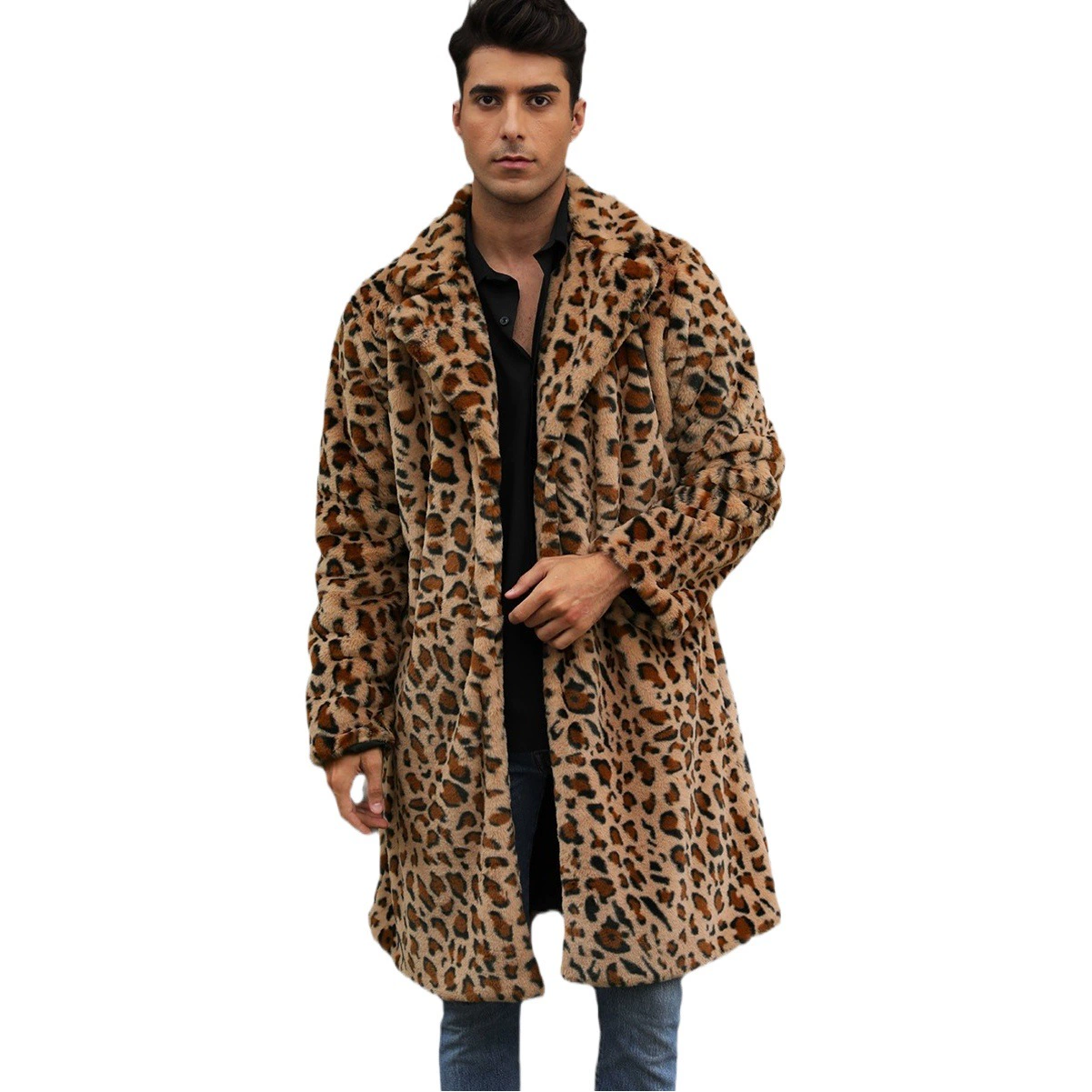 F0676 Трансграничное Европейское и американское плюшевое пальто из искусственного меха, плюшевый костюм, пальто с воротником, теплое длинное большое пальто