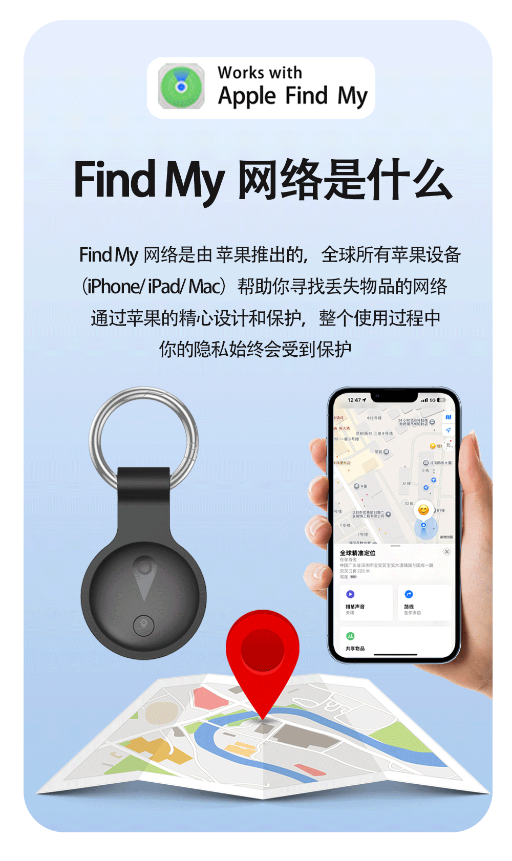 New AirTag Magnetic Anti-Loss Tracker, Vehicle GPS Locator, Pet Tracker, Global Positioning Anti-Loss Device