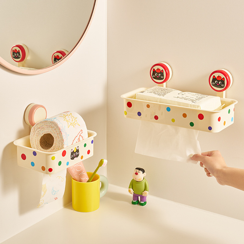吸盤ティッシュボックス、バスルームトイレットペーパーボックス、壁掛けトイレットペーパーボックス、ティッシュ収納ボックス、ペーパーティッシュボックス、ロールペーパーホルダー|undefined