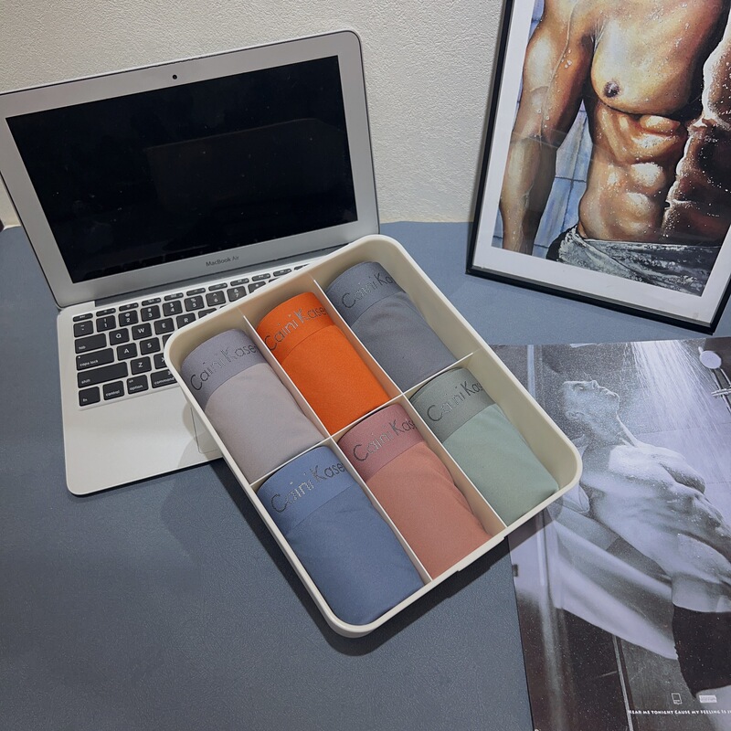 Modal men's seamless color-blocked breathable antibacterial crotch non-curling men's boxer briefs wholesale high-end