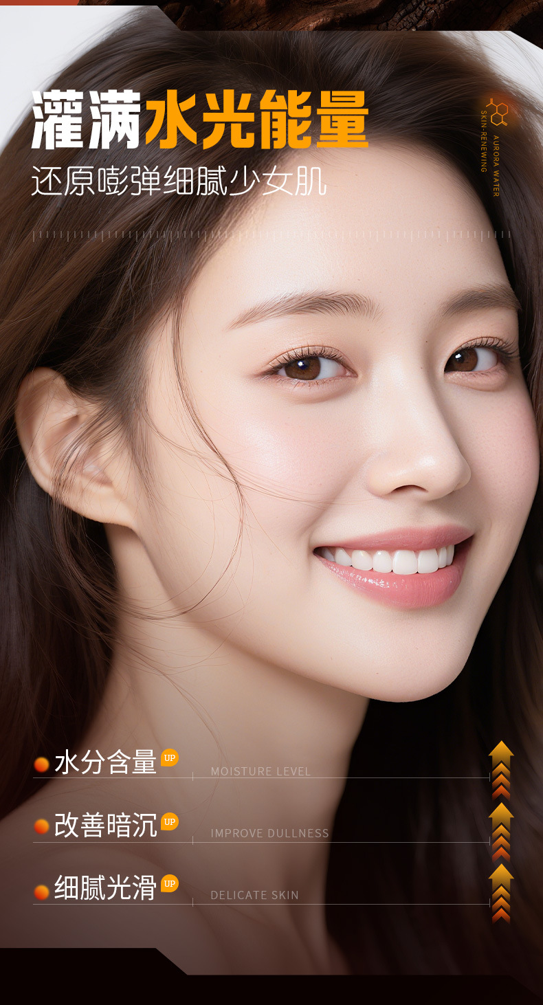 Oushiyun Astaxanthin Skin Renewal Aurora Water Hydrating Moisturizing Toning Brightening Pore Refining Toner Manufacturer
