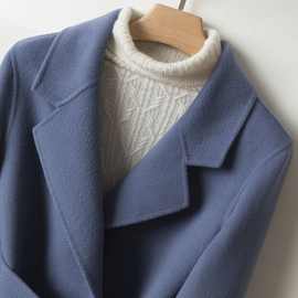 2025秋冬新款毛呢大衣女韩版洋气时尚宽松中长款呢子风衣外套