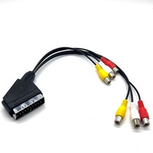 �WҎ��׼SCART��21P�߰��^��ҕ�l�B�Ӿ��D6RCAĸɫ� 6AV��6RCA