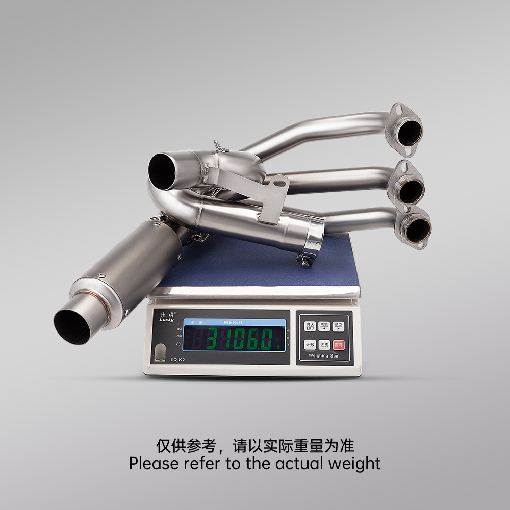 Suitable for Dongfeng 675Sr Modification, Stainless Steel Swing Front Exhaust Pipe Tail Muffler, Non-Destructive Installation