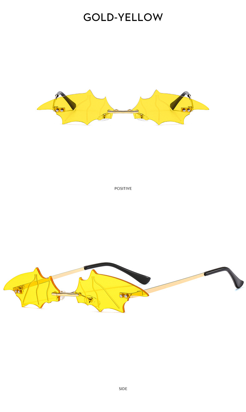 Nouvelles lunettes de soleil chauve-souris sans cadre européennes et américaines, lunettes de soleil photo de fête amusantes et colorées, lunettes de soleil tendance transfrontalières_voghion.com
