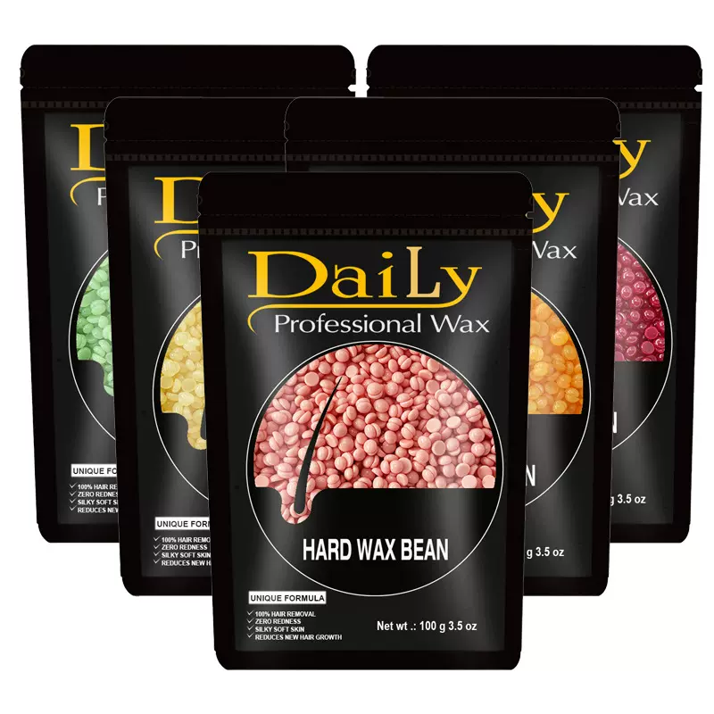 脱毛蜡豆100g黑色袋装低熔点免蜡纸硬蜡脱毛多种颜色可选跨境专供
