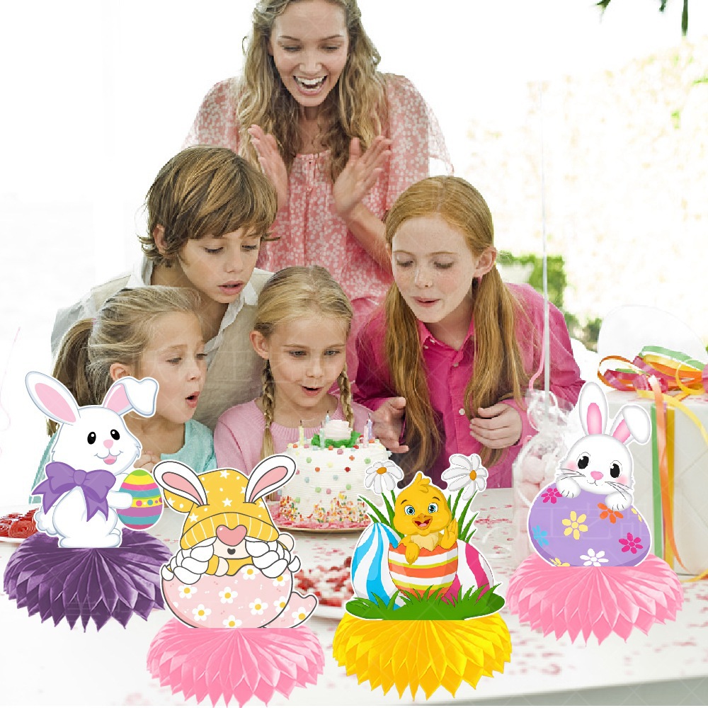 Decoración de Pascua transfronteriza decoración de escritorio lindo conejo Festival enano pollo panal decoración de la Mesa decoración de la escena Accesorios