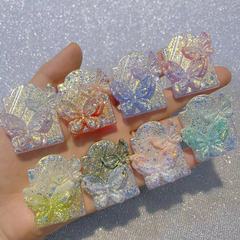 【爆闪蝴蝶卡牌】40×36mm手工DIY饰品手机壳镜子发饰树脂