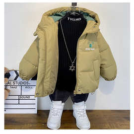 男童羽绒棉衣冬季2025新款保暖洋气小男孩冬装时尚加厚棉袄外套