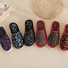 薄款春秋老北京手工居家男女布鞋防滑（泡沫底）地板包头单拖鞋