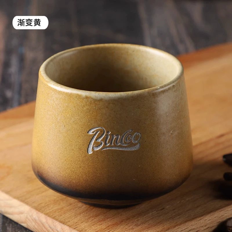 Керамическая чашка 200 мл с дизайном ниши Bincoo Flow Glaze, японский ретро керамическийcup