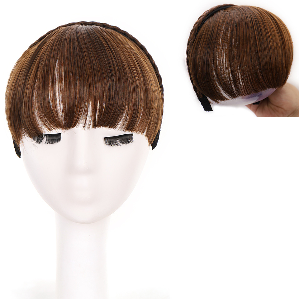 Syntetisk hår kvinde dejlige Fried Dough Twists fletning hår hoop luft pandehår hårstykke høj temperatur silke_voghion.com