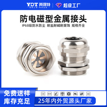 英得特防磁型金属防水接头电缆接头连接器M型PG固定格兰头填料函