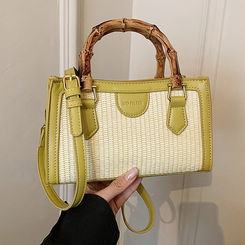 Bolsa de paja tejida diaria para mujeres verano 2026 nuevo nicho de moda diseño de balsa de vacaciones de playa