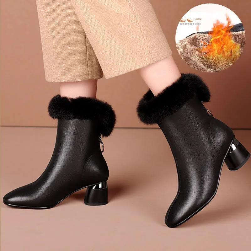 Martin Boots for Women, British Style, 2024 Winter New Model, Back Zipper, Slim Boots, Chunky Heel, Chic Versatile High-Heeled Ankle Boots Martin Boots for Women, British Style, 2024 Winter New Model, Back Zipper, Slim Boots, Chunky Heel, Chic Versatile High-Heeled Ankle Boots