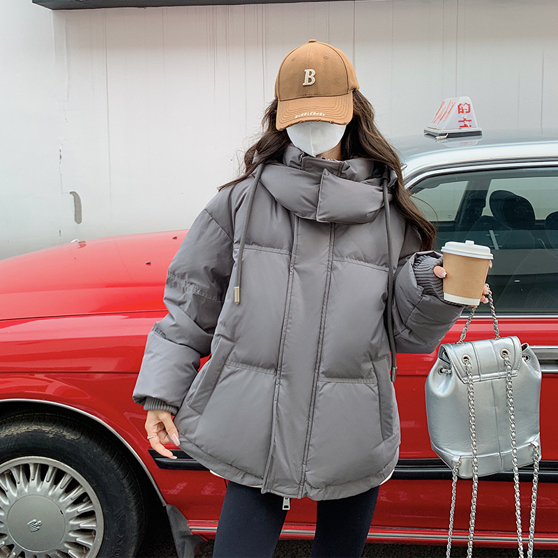 2026 Winter New Style Heart-Shaped Hooded Cotton Jacket, Warm and Simple Korean Style Versatile Cotton Coat, Slimming and Fashionable Cotton Outerwear 2026 Winter New Style Heart-Shaped Hooded Cotton Jacket, Warm and Simple Korean Style Versatile Cotton Coat, Slimming and Fashionable Cotton Outerwear