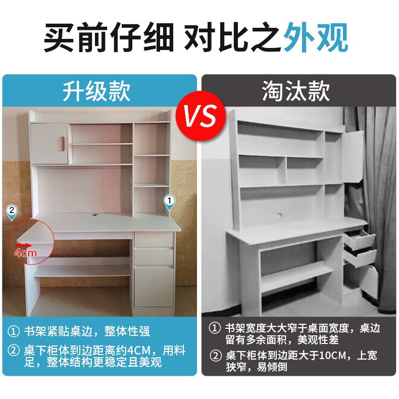 Escritorio para el hogar, estante moderno y simple, estante integral para estudiantes, dormitorio, escritura y escritura, escritorio de computadora de oficina.
