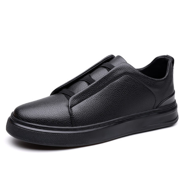 Giày sneaker nam cổ thấp dáng thể thao thoải mái, chống thấm nước, chống trượt, dây thun tiện lợi — 8088 màu đen, 8806 màu trắng, 8806 đen nâu