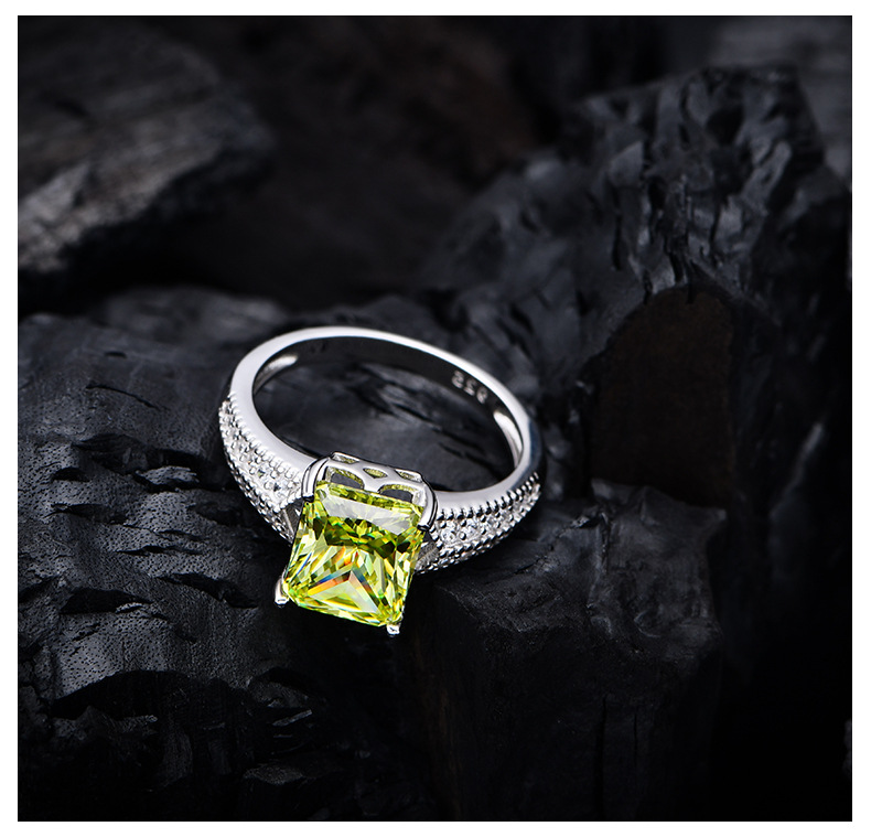 Fashion Geometric Sterling Silver Plating Zircon Rings 1 Piece