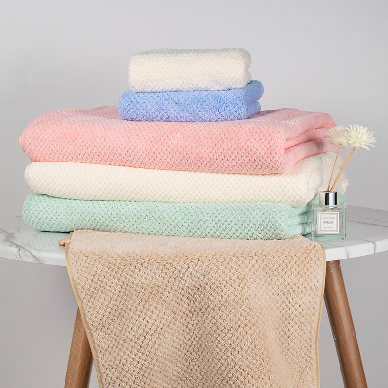 Piña Plaid Toalla de baño grande 90*170CM TikTok mismo estilo 2 pack Adulto Más tamaño hogar hombres y mujeres coral Toalla de baño de lana